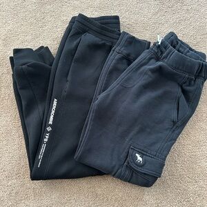 Abercrombie Kids Black Jogger Pants Duo
